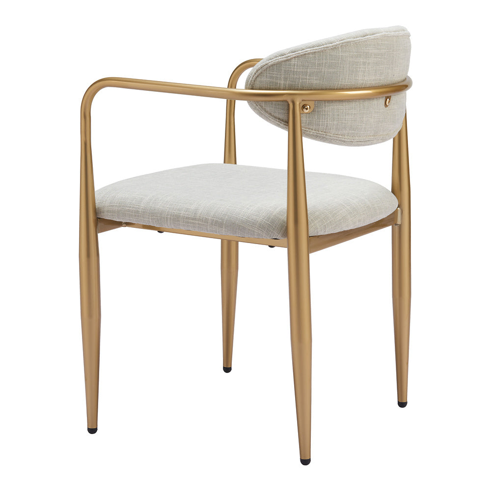 Silla Comercial para Comedor de Empresa - ZUO ZENS - Gris Pluma - Asiento y Respaldo Tapizados en Tejido Texturizado