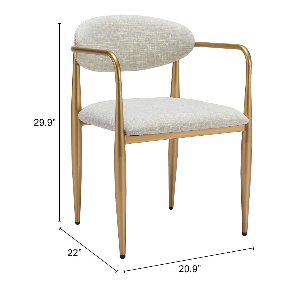 Silla Comercial para Comedor de Empresa - ZUO ZENS - Gris Pluma - Asiento y Respaldo Tapizados en Tejido Texturizado