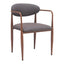 Silla Comercial para Comedor de Empresa - ZUO ZENS - Gris Trufa - Asiento y Respaldo Tapizados en Tejido Texturizado