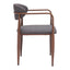 Silla Comercial para Comedor de Empresa - ZUO ZENS - Gris Trufa - Asiento y Respaldo Tapizados en Tejido Texturizado