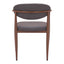 Silla Comercial para Comedor de Empresa - ZUO ZENS - Gris Trufa - Asiento y Respaldo Tapizados en Tejido Texturizado