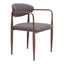 Silla Comercial para Comedor de Empresa - ZUO ZENS - Gris Trufa - Asiento y Respaldo Tapizados en Tejido Texturizado