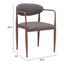 Silla Comercial para Comedor de Empresa - ZUO ZENS - Gris Trufa - Asiento y Respaldo Tapizados en Tejido Texturizado