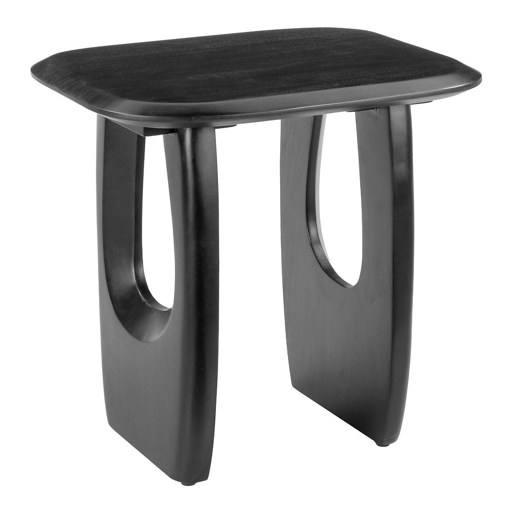 Mesa Decorativa para Consultorio - ZUO ARASAN - Negro - Cubierta de Madera de Acacia Pintada y Estructura de Madera de Acacia
