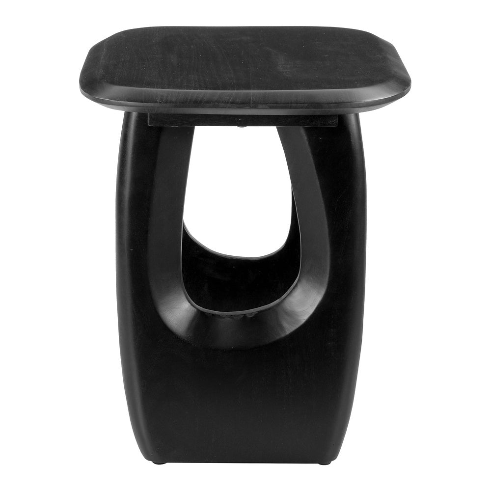 Mesa Decorativa para Consultorio - ZUO ARASAN - Negro - Cubierta de Madera de Acacia Pintada y Estructura de Madera de Acacia