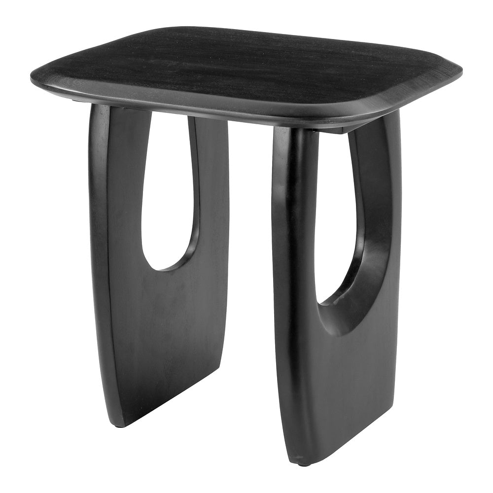 Mesa Decorativa para Consultorio - ZUO ARASAN - Negro - Cubierta de Madera de Acacia Pintada y Estructura de Madera de Acacia