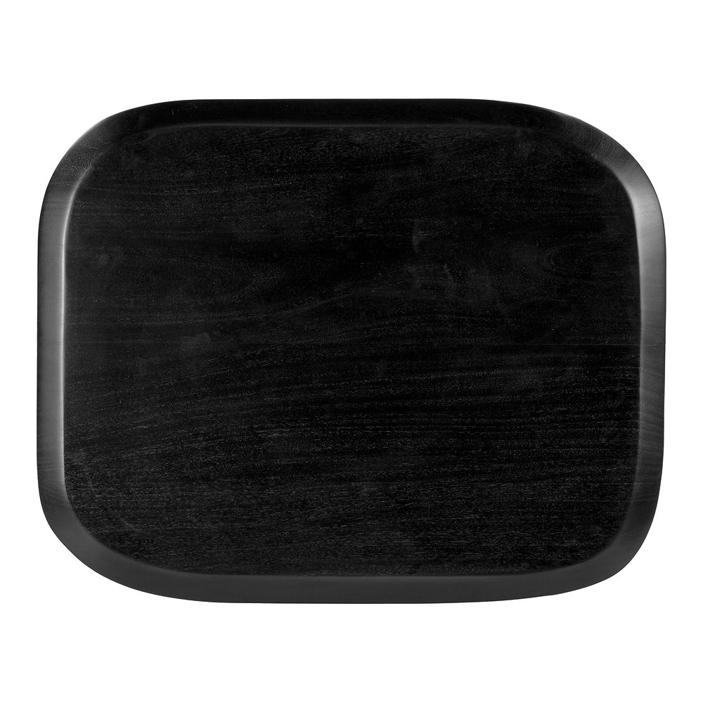 Mesa Decorativa para Consultorio - ZUO ARASAN - Negro - Cubierta de Madera de Acacia Pintada y Estructura de Madera de Acacia