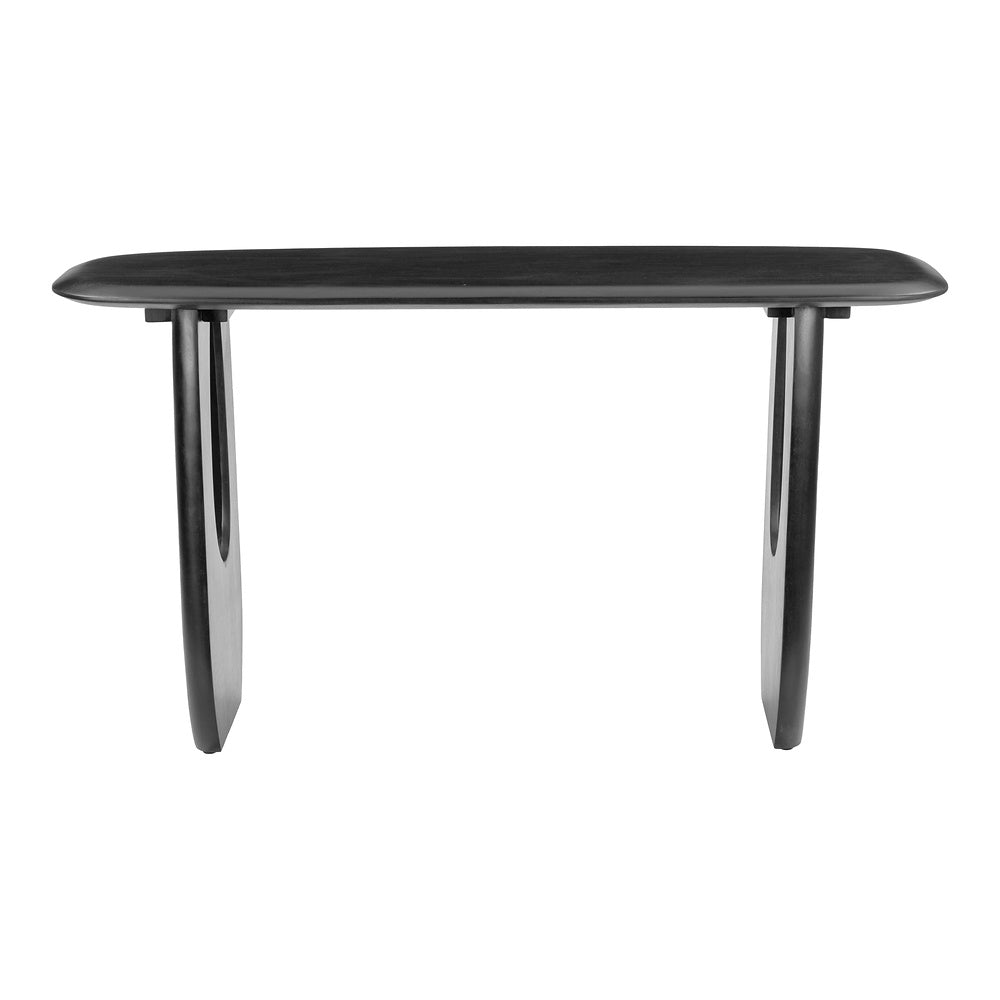 Mesa Consola para Coworking - ZUO ARASAN - Negro - Cubierta de Madera de Acacia Pintada y Estructura de Madera de Acacia