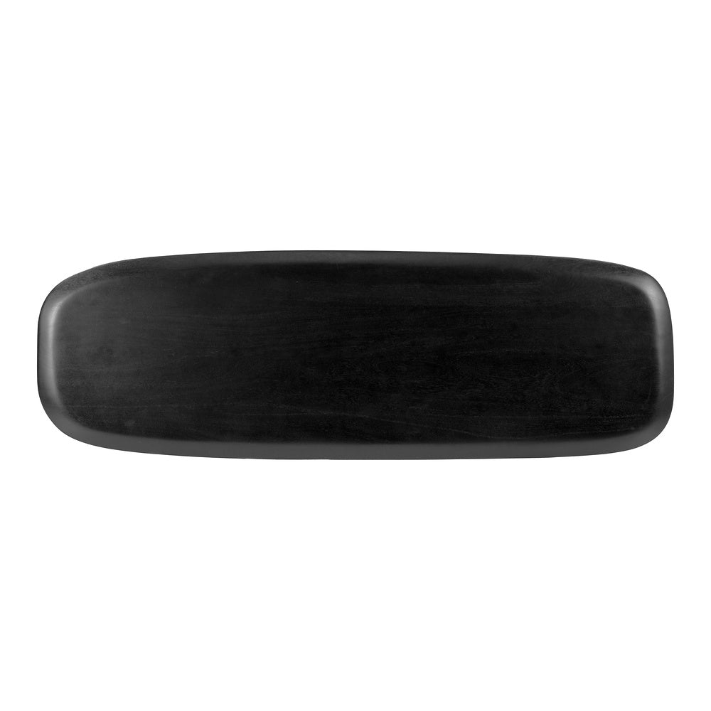 Mesa Consola para Coworking - ZUO ARASAN - Negro - Cubierta de Madera de Acacia Pintada y Estructura de Madera de Acacia