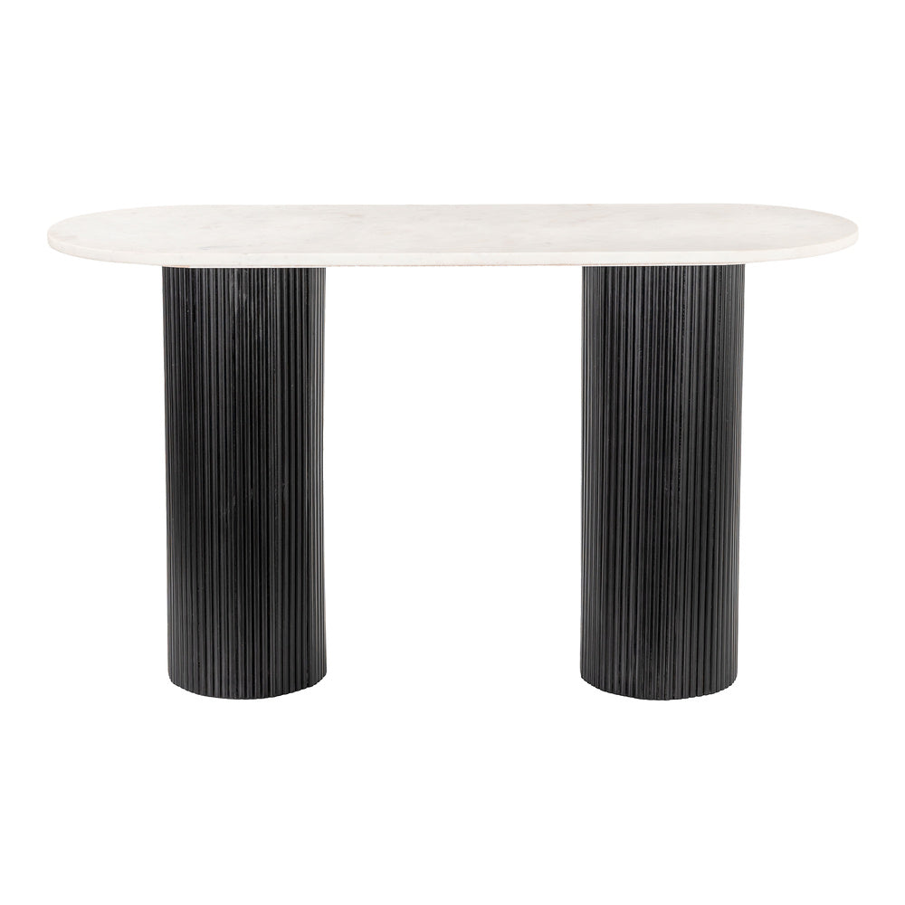 Mesa Consola para Lobby de Hotel - ZUO IZOLA - Varios Colores - Cubierta de Mármol Natural y Estructura de MDF