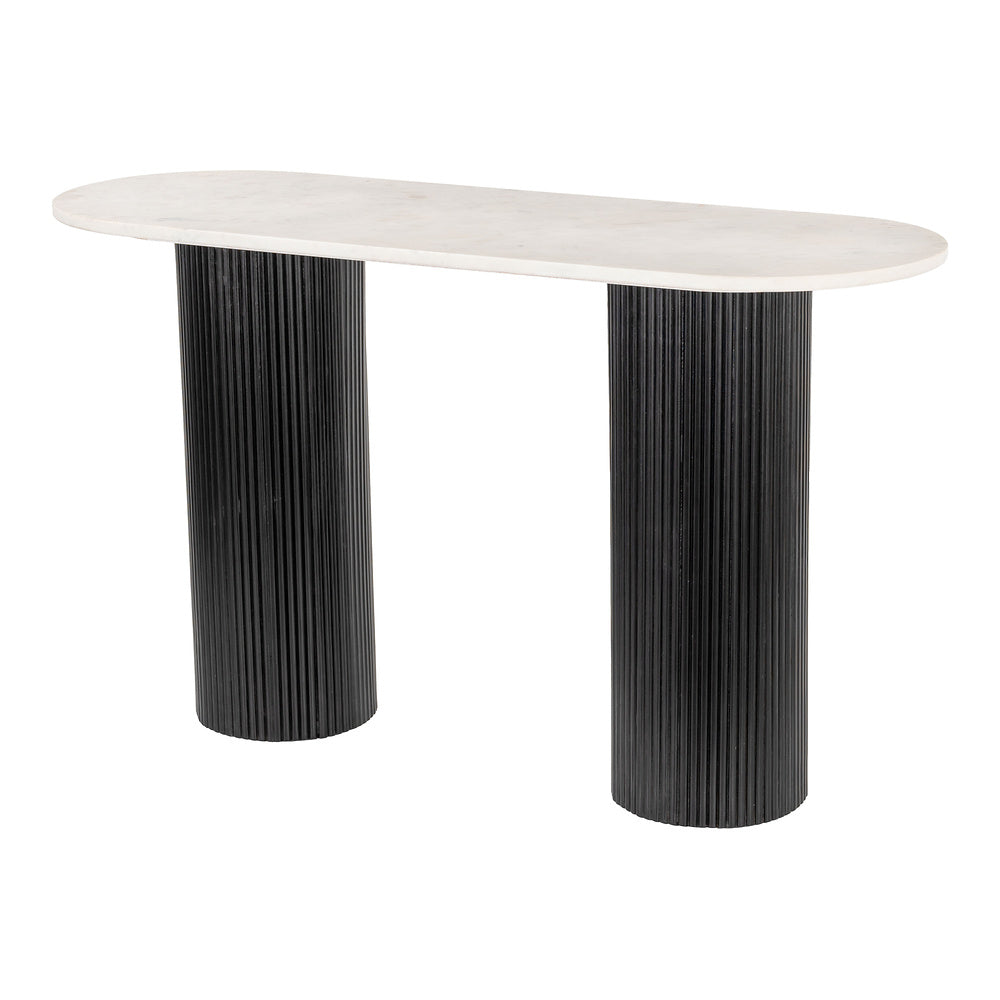 Mesa Consola para Lobby de Hotel - ZUO IZOLA - Varios Colores - Cubierta de Mármol Natural y Estructura de MDF