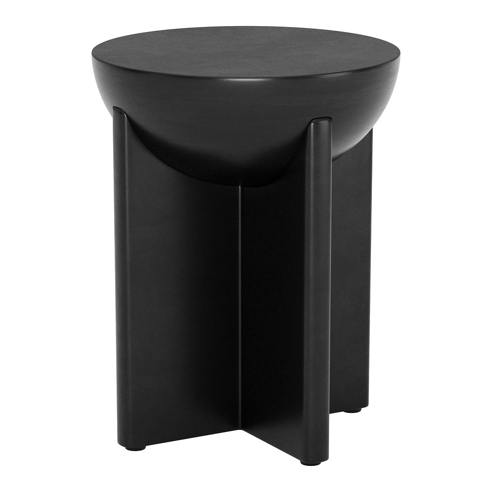 Mesa Auxiliar para Habitación de Hotel - ZUO TUME - Negro - Cubierta de Madera de Mango Pintada y Estructura de Madera de Mango