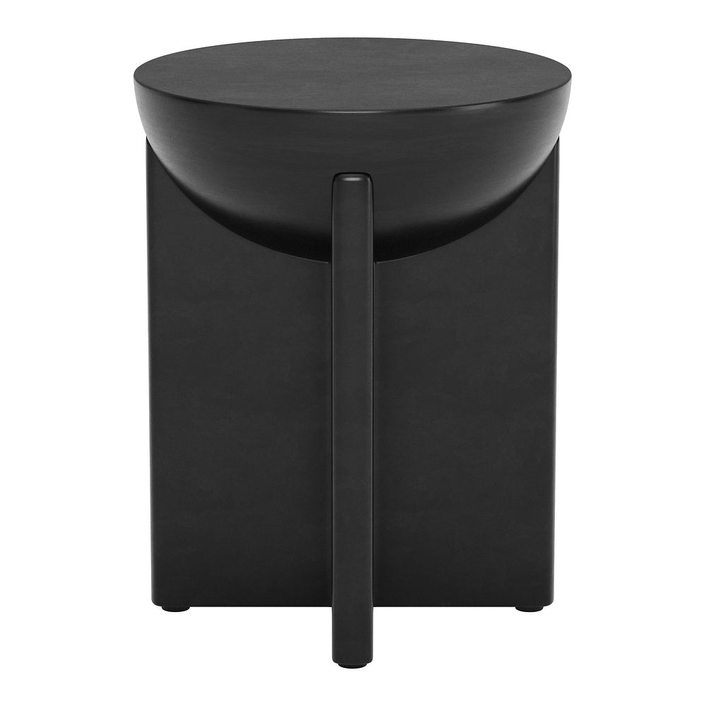 Mesa Auxiliar para Habitación de Hotel - ZUO TUME - Negro - Cubierta de Madera de Mango Pintada y Estructura de Madera de Mango