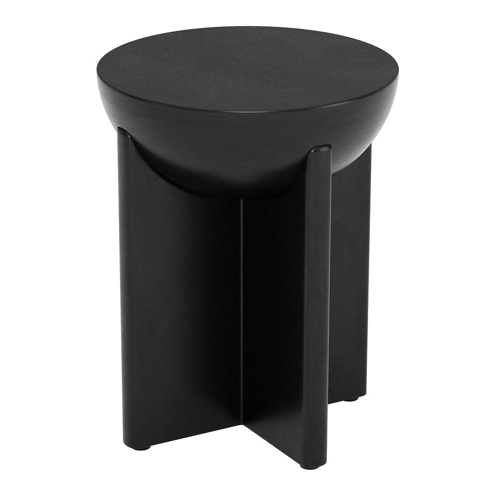 Mesa Auxiliar para Habitación de Hotel - ZUO TUME - Negro - Cubierta de Madera de Mango Pintada y Estructura de Madera de Mango