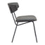 Silla Comercial para Food Court - ZUO CHARON - Varios Colores - Asiento y Respaldo Tapizados en Piel Sintética - Negro Vintage