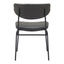 Silla Comercial para Food Court - ZUO CHARON - Varios Colores - Asiento y Respaldo Tapizados en Piel Sintética - Negro Vintage