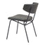 Silla Comercial para Food Court - ZUO CHARON - Varios Colores - Asiento y Respaldo Tapizados en Piel Sintética - Negro Vintage