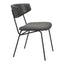 Silla Comercial para Food Court - ZUO CHARON - Varios Colores - Asiento y Respaldo Tapizados en Piel Sintética - Negro Vintage