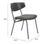Silla Comercial para Food Court - ZUO CHARON - Varios Colores - Asiento y Respaldo Tapizados en Piel Sintética - Negro Vintage