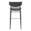 Banco Alto para Cantina - ZUO CHARON - Varios Colores - Asiento y Respaldo Tapizados en Piel Sintética - Negro Vintage