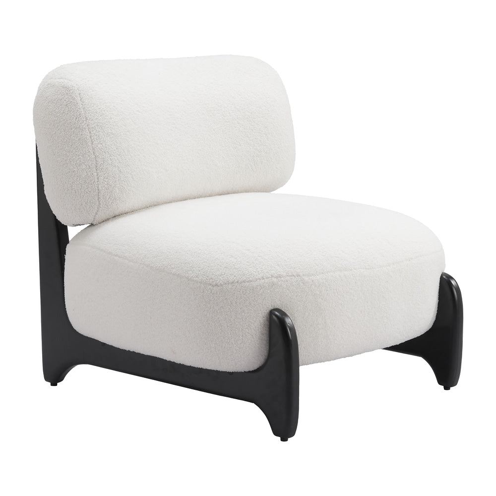 Sillón Ocasional para Sala de Espera - ZUO BOMBO - Blanco - Asiento y Respaldo Tapizados
