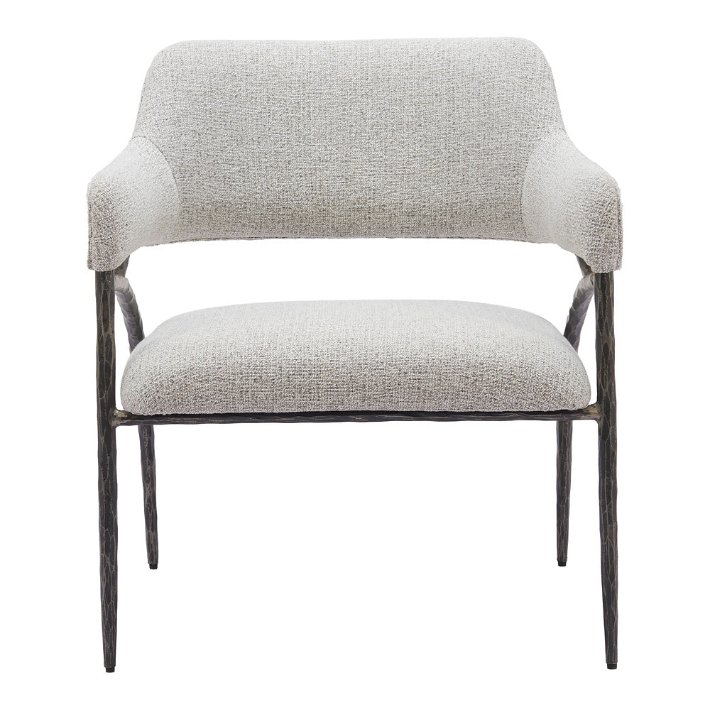 Sillón Ocasional para Salón de Belleza - ZUO VESTERBORO - Gris - Asiento y Respaldo Tapizados en Tejido Texturizado