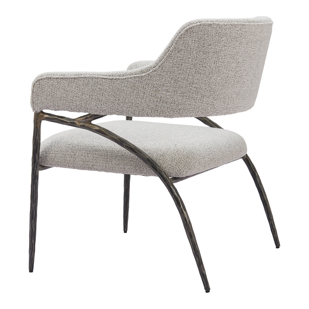 Sillón Ocasional para Salón de Belleza - ZUO VESTERBORO - Gris - Asiento y Respaldo Tapizados en Tejido Texturizado