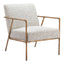 Sillón Ocasional para Sala de Espera - ZUO NORREBRO - Beige Escarcha - Asiento y Respaldo Tapizados en Tejido Texturizado