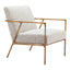 Sillón Ocasional para Sala de Espera - ZUO NORREBRO - Beige Escarcha - Asiento y Respaldo Tapizados en Tejido Texturizado