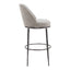 Banco Alto para Pub - ZUO NORDHAVN - Varios Colores - Asiento y Respaldo Tapizados en Tejido Texturizado - Gris