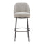 Banco Alto para Pub - ZUO NORDHAVN - Varios Colores - Asiento y Respaldo Tapizados en Tejido Texturizado - Gris