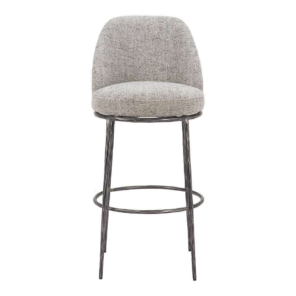 Banco Alto para Pub - ZUO NORDHAVN - Varios Colores - Asiento y Respaldo Tapizados en Tejido Texturizado - Gris
