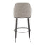 Banco Alto para Pub - ZUO NORDHAVN - Varios Colores - Asiento y Respaldo Tapizados en Tejido Texturizado - Gris