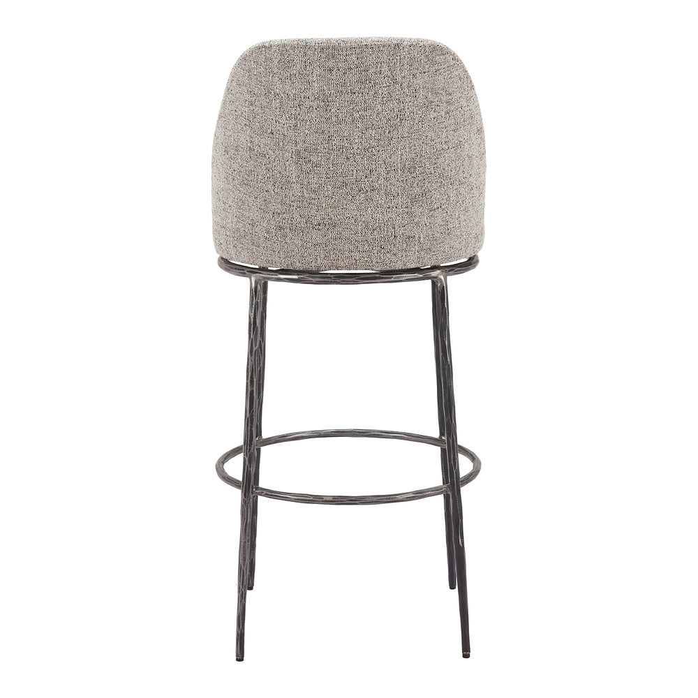 Banco Alto para Pub - ZUO NORDHAVN - Varios Colores - Asiento y Respaldo Tapizados en Tejido Texturizado - Gris