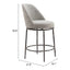 Banco Mostrador para Restaurante - ZUO NORDHAVN - Varios Colores - Asiento y Respaldo Tapizados en Tejido Texturizado - Gris
