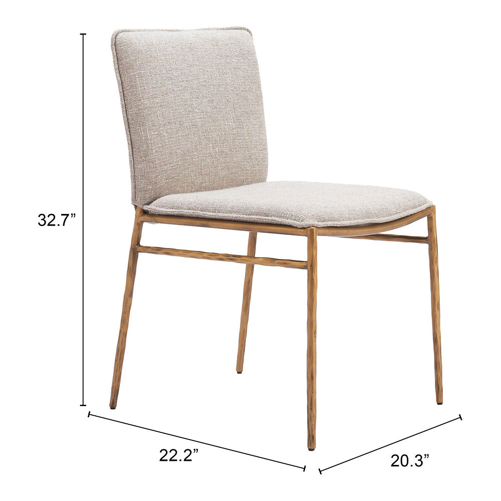 Silla Comercial para Cafetería - ZUO NORDVEST - Varios Colores - Asiento y Respaldo Tapizados en Tejido Texturizado