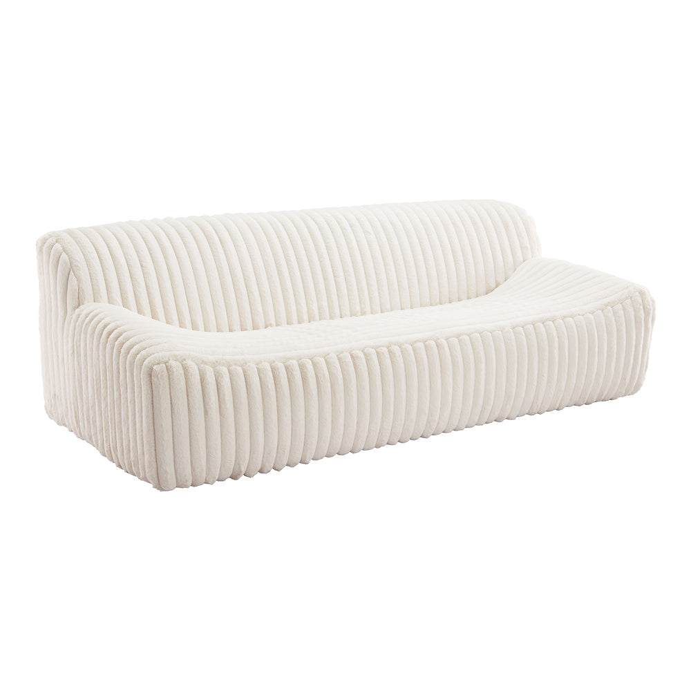 Sofá para Spa 3 Plazas - ZUO OSTERBRO - Crema - Asiento y Respaldo Tapizados