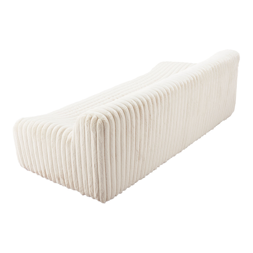 Sofá para Spa 3 Plazas - ZUO OSTERBRO - Crema - Asiento y Respaldo Tapizados