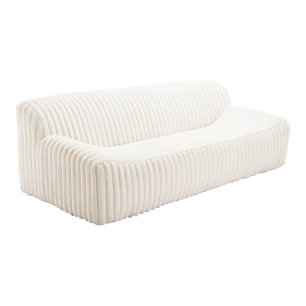 Sofá para Spa 3 Plazas - ZUO OSTERBRO - Crema - Asiento y Respaldo Tapizados