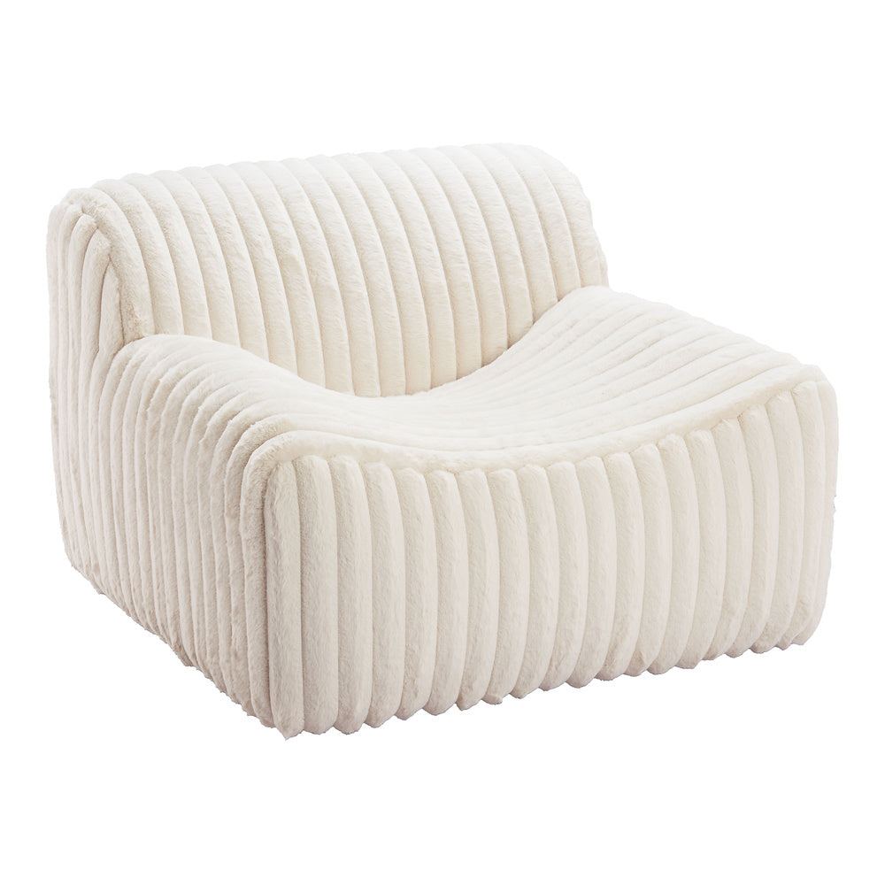 Sillón Ocasional para Recepción - ZUO OSTERBRO - Crema - Asiento y Respaldo Tapizados