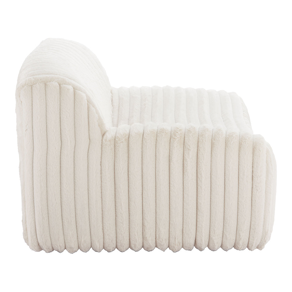 Sillón Ocasional para Recepción - ZUO OSTERBRO - Crema - Asiento y Respaldo Tapizados