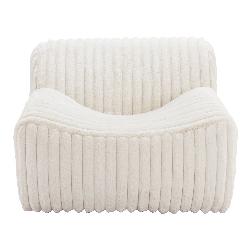 Sillón Ocasional para Recepción - ZUO OSTERBRO - Crema - Asiento y Respaldo Tapizados