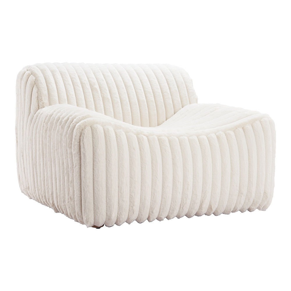 Sillón Ocasional para Recepción - ZUO OSTERBRO - Crema - Asiento y Respaldo Tapizados