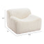 Sillón Ocasional para Recepción - ZUO OSTERBRO - Crema - Asiento y Respaldo Tapizados