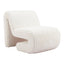 Sillón Ocasional para Salón de Belleza - ZUO OPAM - Blanco - Asiento y Respaldo Tapizados en Pana