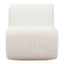 Sillón Ocasional para Salón de Belleza - ZUO OPAM - Blanco - Asiento y Respaldo Tapizados en Pana