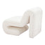 Sillón Ocasional para Salón de Belleza - ZUO OPAM - Blanco - Asiento y Respaldo Tapizados en Pana