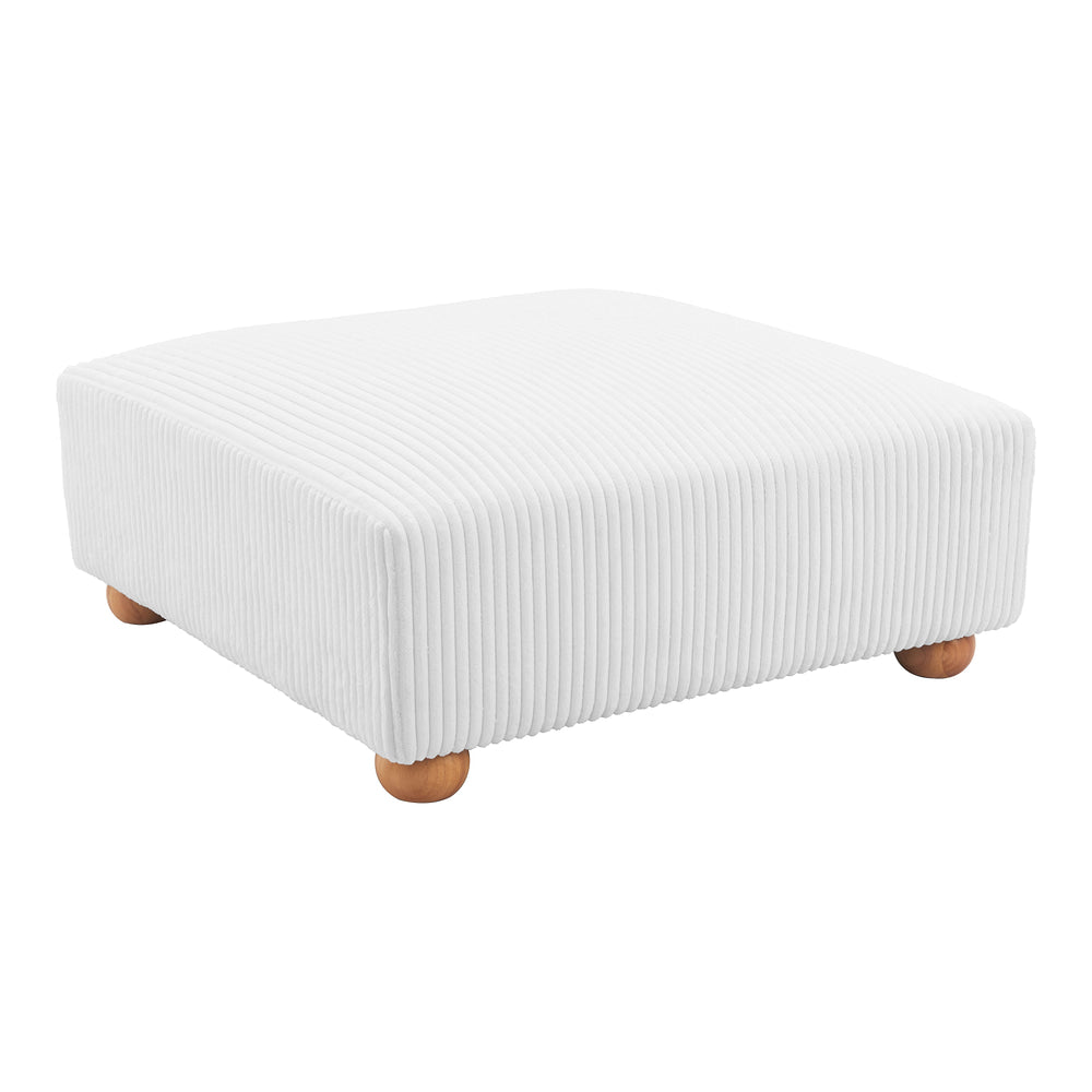 Otomán para Lounge - ZUO TAYTE - Blanco - Tapizado en Pana