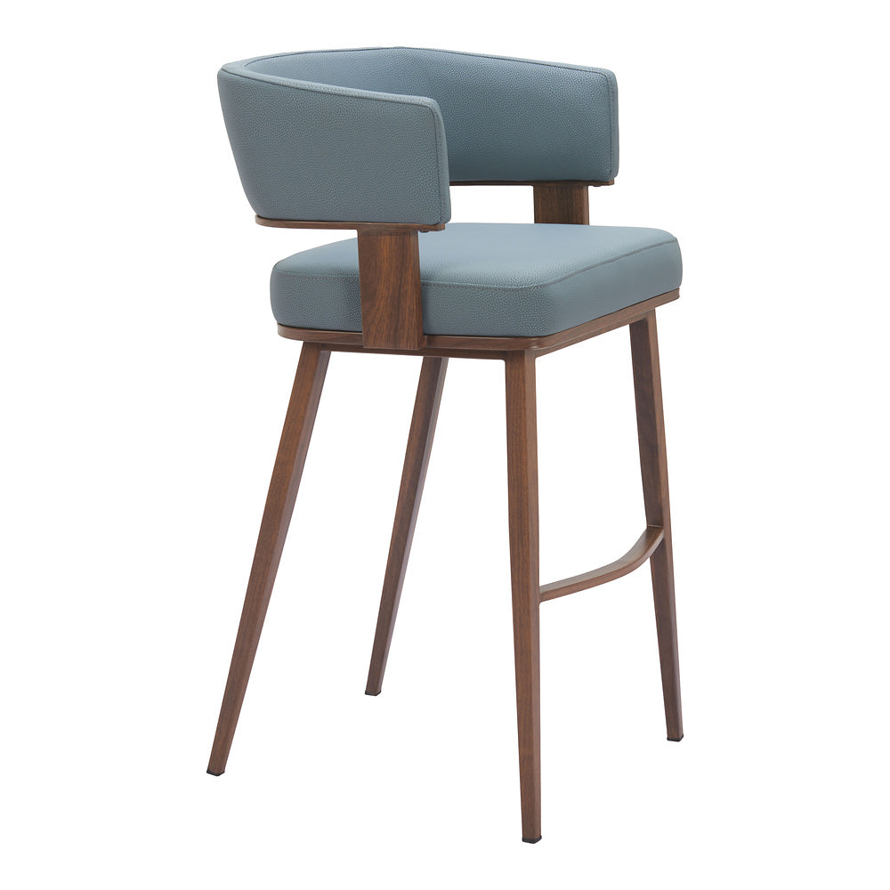 Banco Alto para Pub - ZUO POISE - Varios Colores - Asiento y Respaldo Tapizados en Piel Sintética