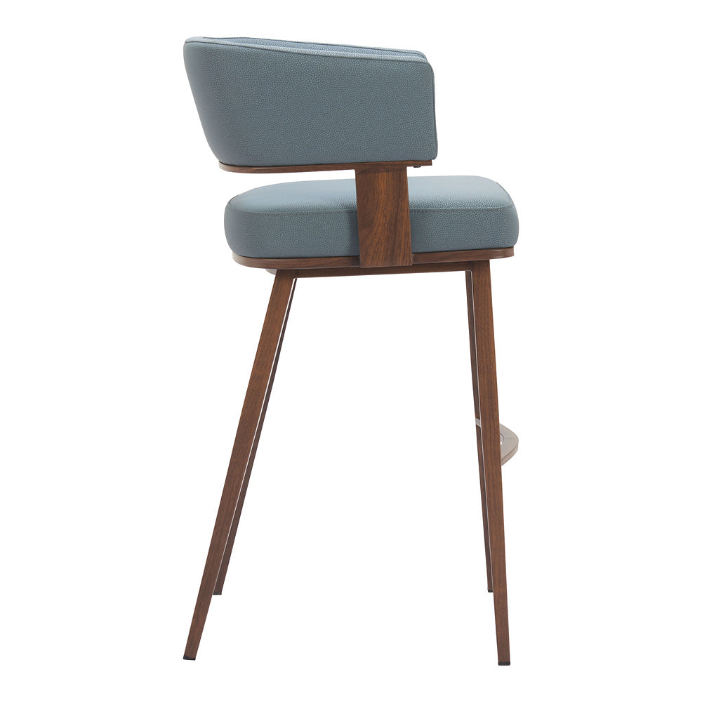 Banco Alto para Pub - ZUO POISE - Varios Colores - Asiento y Respaldo Tapizados en Piel Sintética